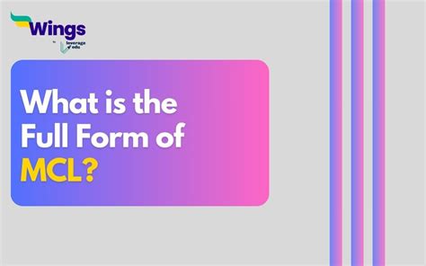 Full Form of MCL in Water Quality FullForms