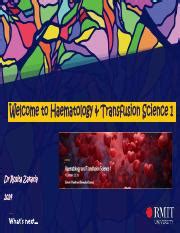 Full Module Title Haematology Transfusion Science