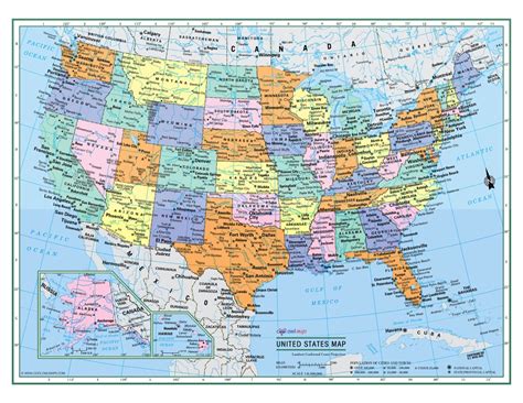 Full Page Printable Map Of The United States