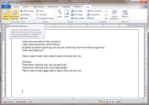 Full Screen View In Microsoft Word Microsoft Office Support