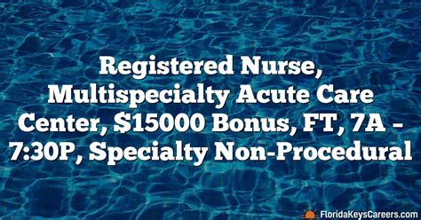 Full Time Registered Nurse Supervisor 11p-7a M-F. Sign on bonus