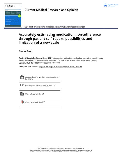 Full article: Accurately estimating medication non-adherence …