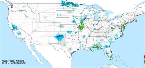 A screenshot of radar.weather.gov. (Nati