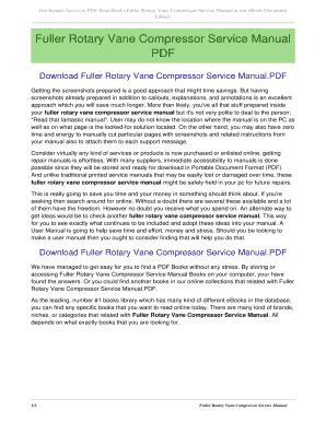 Fuller rotary vane compressor service manual. - Bedeutung von organizational slack für die restrukturierung planwirtschaftlicher betriebe.