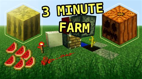 Fully Automatic Melon / Pumpkin Farm : r/Minecraft - Reddit