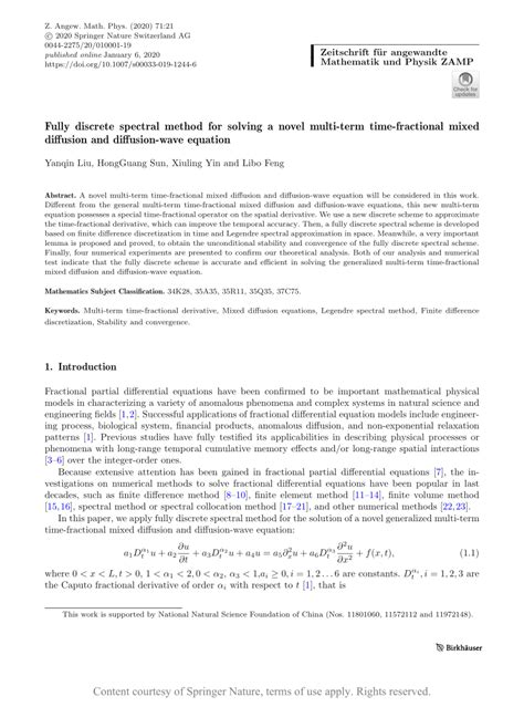 Fully discrete spectral method for solving a novel multi-term time ...