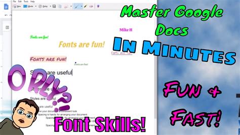 Fun, Fast and Fantastic Fonts! Master Google Docs in Minutes! YouTube