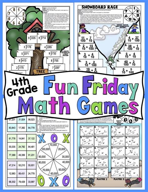 Fun Activities For 4th Graders Printable