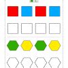 Fun Color Patterns Worksheet 01 Color the Shapes AutiSpark