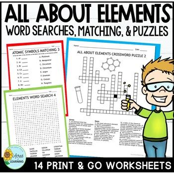 Fun Element Word Search Puzzle Element Word Search Word Puzzles