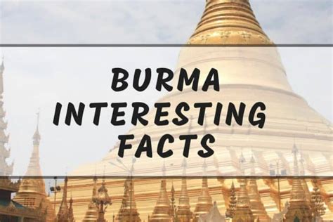 Fun Fact About Myanmar That You May Not Have Known