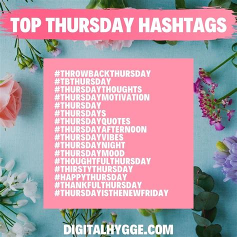Fun Instagram Hashtags for Thursday Friday and More
