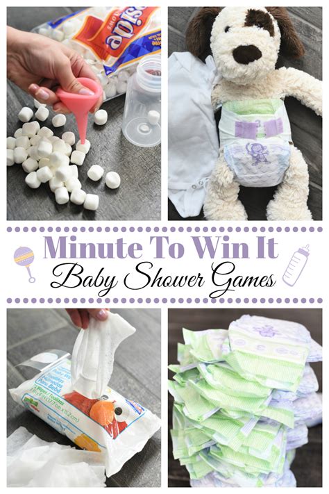 Fun Minute to Win It Baby Shower Games Marshmallow game for the adults