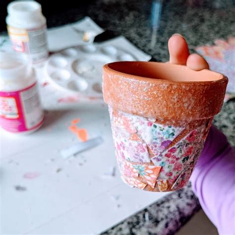 Fun Mod Podge Use - DIY Decoupage Flower Pot - Bunny