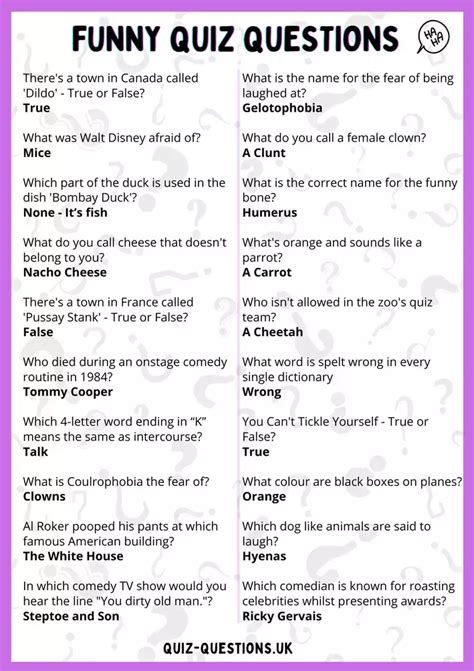Fun Quizzes And Answers