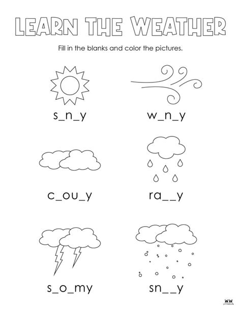Fun Weather Worksheet Worksheets Worksheets