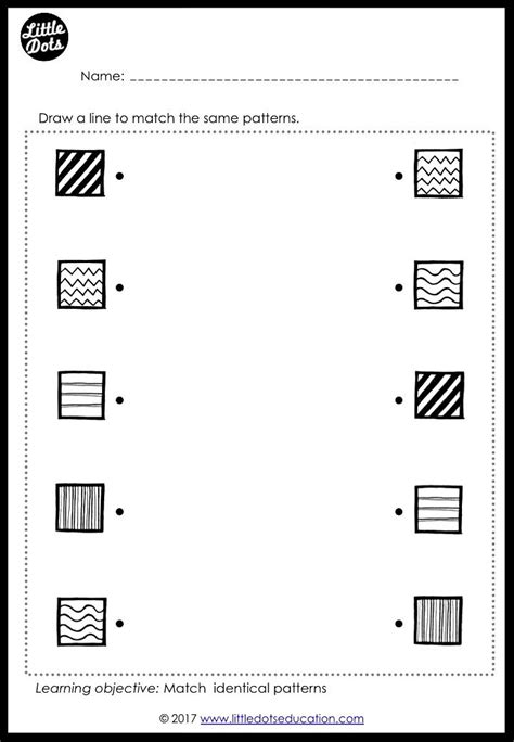 Fun With Pattern Worksheet Pattern Matching Worksheets For Preschool