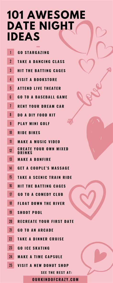 Fun date ideas near me. Find creative, romantic and cute date ideas for any occasion and budget. Whether you're looking for fun, indoor, at-home, cheap or near you date ideas, we have you covered. 