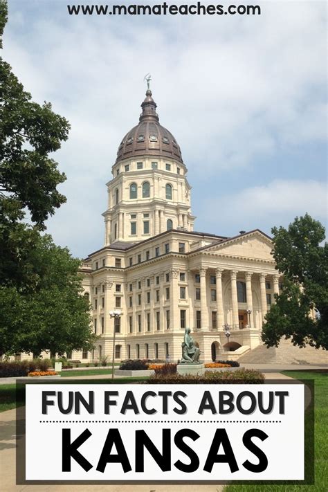 Quick Facts And Statistics About Kansas. Capital: Topeka. Population: 2.91 Million (35th Populous State in the U.S) Land Area: 82,277 sq mi / 213,096 km² (15th Largest in U.S) Nickname: The Sunflower State. Abbreviation: KS. Statehood: January 29, 1861 (34th U.S State) State Bird: Western Meadowlark. State Flower: Wild Sunflower. . 