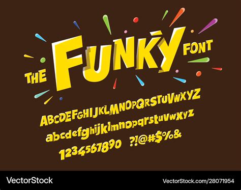 Fun font Royalty Free Vector Image VectorStock