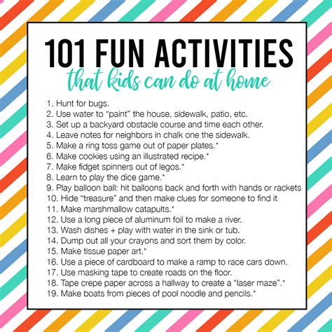 Fun ideas to do with friends. 