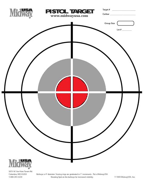 Target: Varies but we recommend starting with a 6-inch circle which you can download and print here. Distance: Varies but a good start is 3 to 10 yards for pistol; 10 to 20 yards for rifle. Rounds: One or two …. 