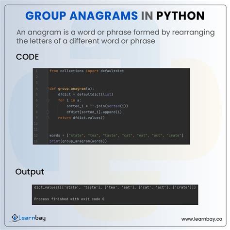 Fun with anagrams python.  Given an array of strings, remove each stri...