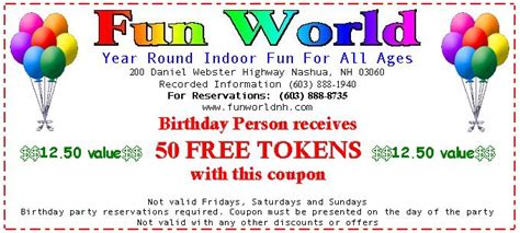 FunWorld Coupon Nashua, NH