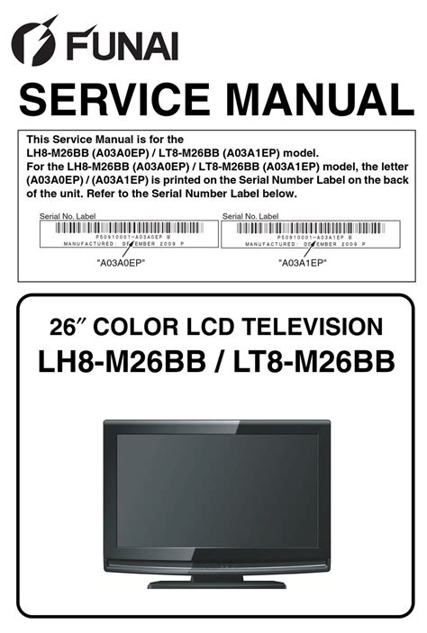 Funai lh8 m26bb lt8 m26bb lcd tv service manual. - Rare congenital genitourinary anomalies an illustrated reference guide.
