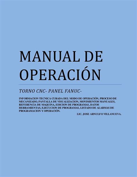 Función de guía de operación fanuc guía manual i. - Studi in onore di alberto pincherle..