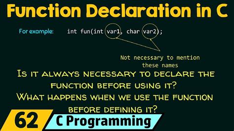 Function Declarations in C++ YouTube