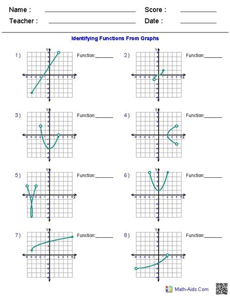 Function Worksheets Graphworksheets com