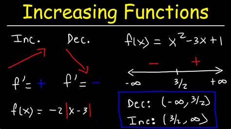 Function increasing or decreasing calculator. How to Find Increasing and Decreasing Intervals. Given a function, f (x), we can determine the intervals where it is increasing and decreasing by using differentiation and algebra. Step 1: Find the derivative, f' (x), of the function. Step 2: Find the zeros of f' (x). Remember, zeros are the values of x for which f' (x) = 0. 
