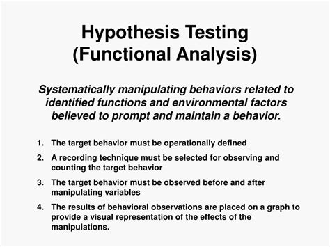 Functional Behavioral Assessment Hypothesis Examples