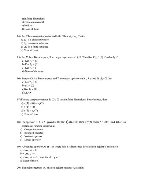 Functional analysis mcq with answers.  Vinod Kumar P.  The tests cover v...