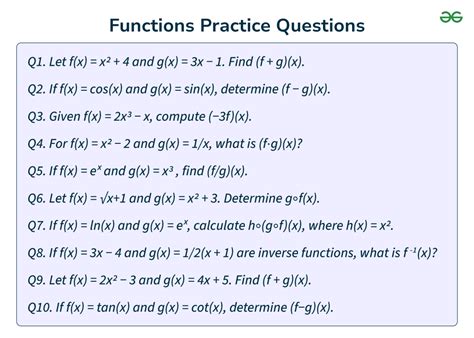 Functions a level maths questions.  Questions and model answers on Functions for the Cam...