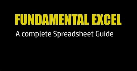 Fundamental excel a complete spreadsheet guide. - Nissan sentra ga16 service repair manual.