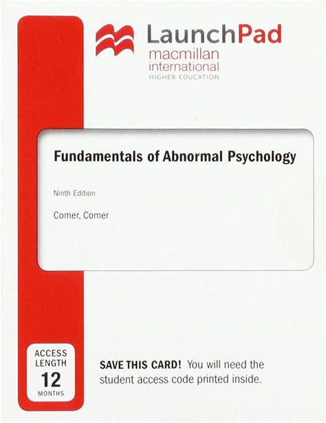 Fundamentals Of Abnormal Psychology Psychportal Access Card