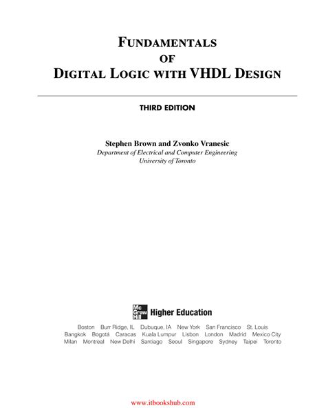 Fundamentals Of Digital Logic With Vhdl Design 3rd Solutions Manual