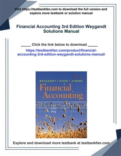 Fundamentals Of Financial Accounting 3rd Edition Solutions Manual