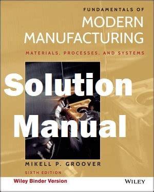 Fundamentals Of Modern Manufacturing Solution Manual 3rd Edition