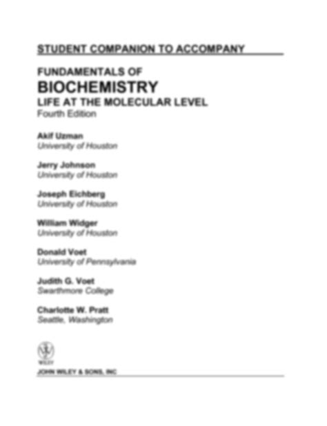 Fundamentals of biochemistry voet 4th solutions manual. - Glancing through the glimmer the glimmer books.