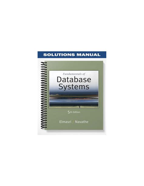 Fundamentals of database systems 5th edition solutions manual. - Manual de reparación de saturn sl gratis.