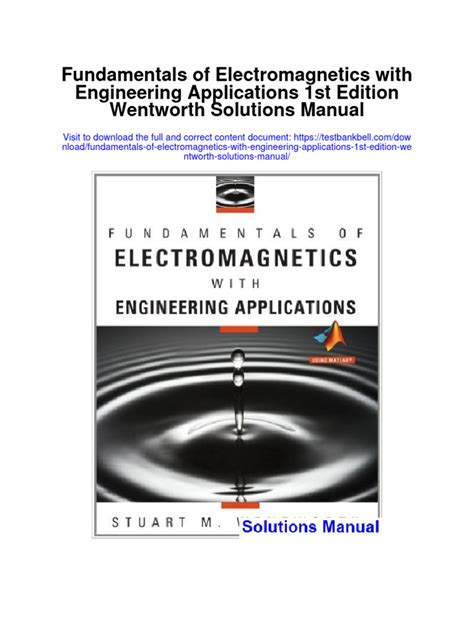 Fundamentals of electromagnetics with engineering applications solution manual. - Scott foresman social studies study guide.