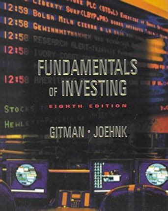 Fundamentals of investing with internet guide for finance 8th edition. - Honda manuale di servizio 91 92 st1100 92 st1100a.