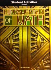 Fundamentals of math activity manual answer key 2nd edition. - Physics solutions manual and testbank serway.