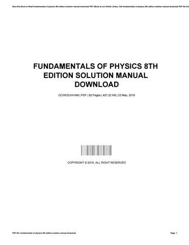 Fundamentals of physics 8th edition solution manual. - Manual for yamaha kodiak 400 quad bike.