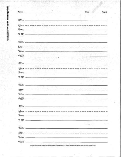 Fundations wilson writing grid. Fundations ® Wilson Writing Grid SOURCE: FUNDATIONS TEACHER’S MANUAL K-1(APPENDIXPAGE 356). | ©2002WILSON LANGUAGE TRAINING CORPORATION.ALL RIGHTS RESERVED. (110805) Name: Date: Name: Date: Fundations ® Wilson Writing Grid ©2002WILSON LANGUAGE TRAINING CORPORATION.ALL RIGHTS … 