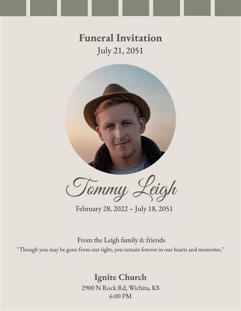 Funeral Invitation Template Blogs