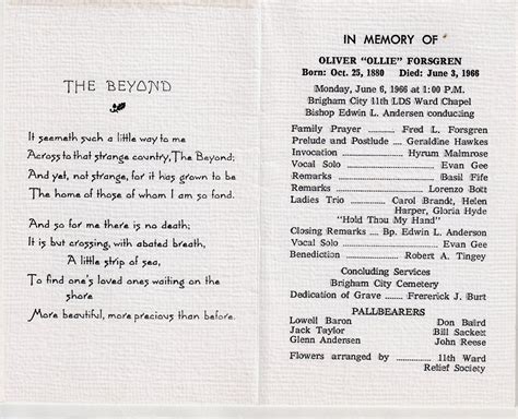 Funeral Program Quotes Quotesgram